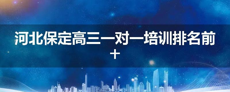 河北保定高三一对一培训排名前十