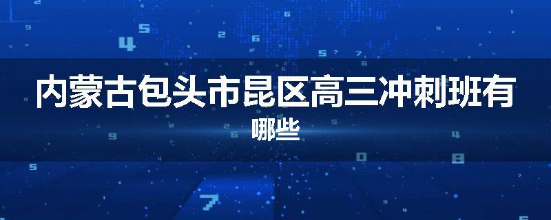 内蒙古包头市昆区高三冲刺班有哪些