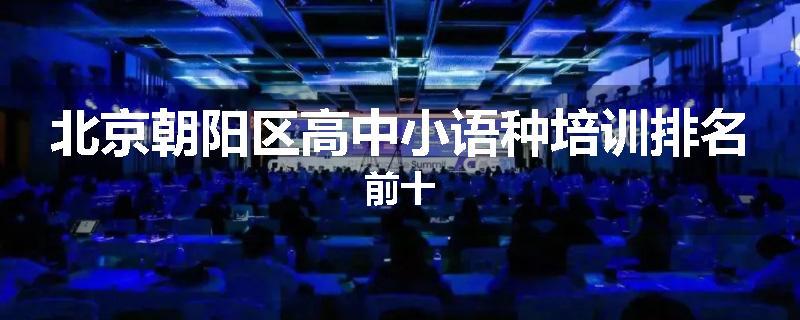 北京朝阳区高中小语种培训排名前十