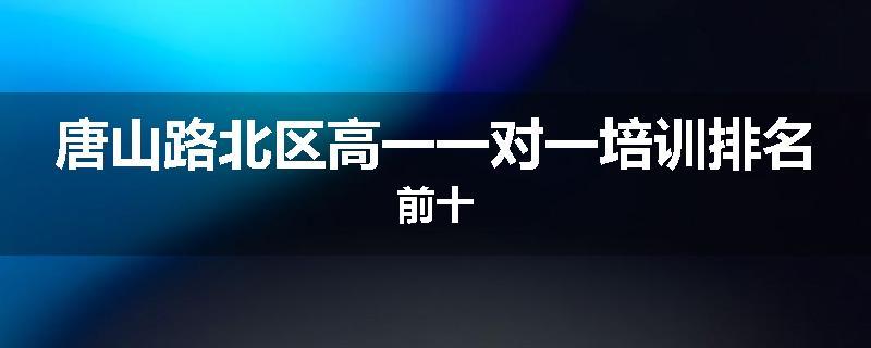 唐山路北区高一一对一培训排名前十