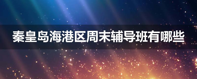 秦皇岛海港区周末辅导班有哪些