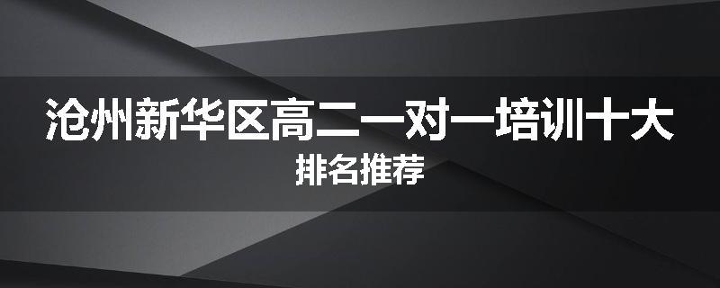 沧州新华区高二一对一培训十大排名推荐
