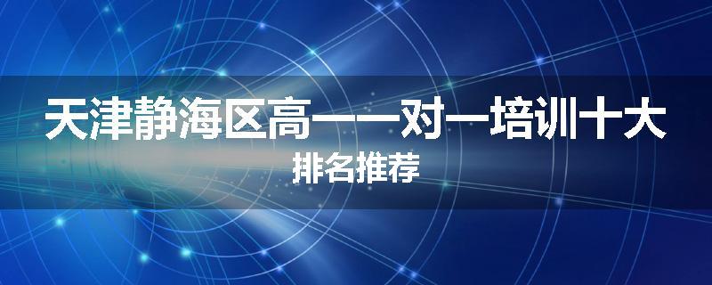 天津静海区高一一对一培训十大排名推荐