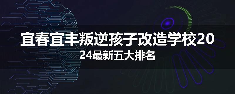 宜春宜丰叛逆孩子改造学校2024最新五大排名