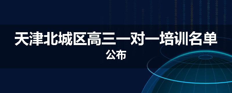 天津北城区高三一对一培训名单公布