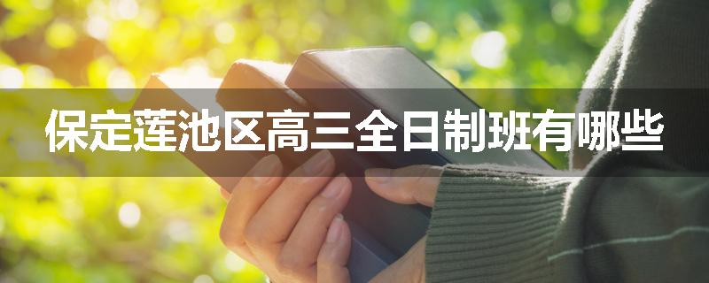保定莲池区高三全日制班有哪些