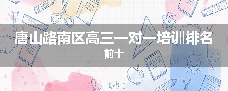 唐山路南区高三一对一培训排名前十
