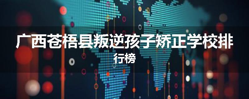 广西苍梧县叛逆孩子矫正学校排行榜
