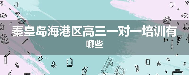秦皇岛海港区高三一对一培训有哪些