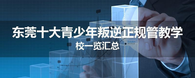 东莞十大青少年叛逆正规管教学校一览汇总