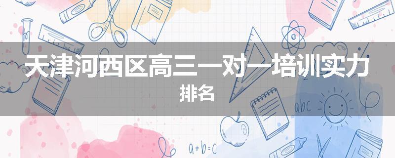 天津河西区高三一对一培训实力排名