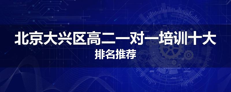 北京大兴区高二一对一培训十大排名推荐