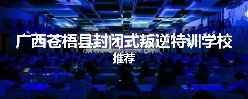 广西苍梧县封闭式叛逆特训学校推荐