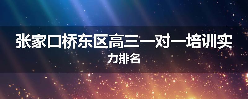 张家口桥东区高三一对一培训实力排名