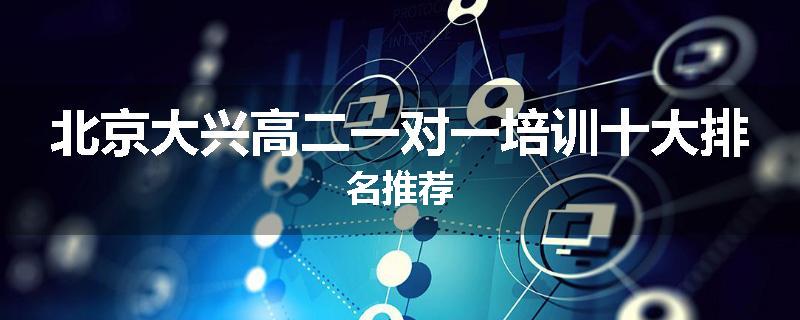 北京大兴高二一对一培训十大排名推荐