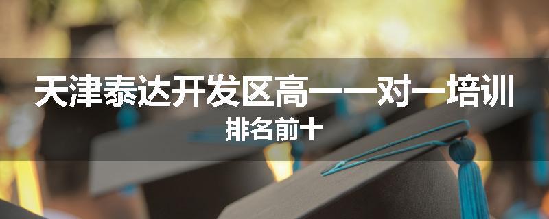 天津泰达开发区高一一对一培训排名前十