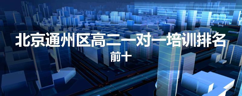 北京通州区高二一对一培训排名前十