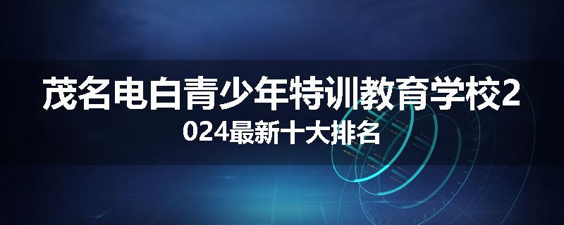 茂名电白青少年特训教育学校2024最新十大排名