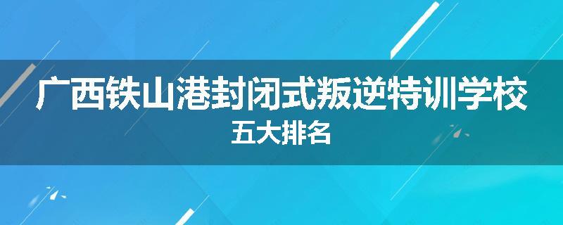 广西铁山港封闭式叛逆特训学校五大排名