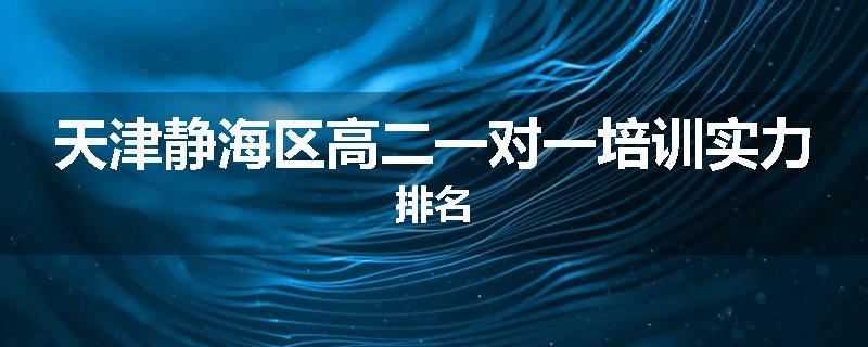 天津静海区高二一对一培训实力排名