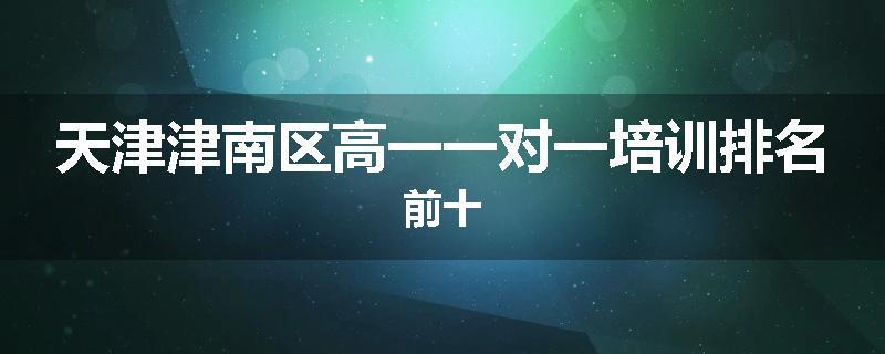 天津津南区高一一对一培训排名前十