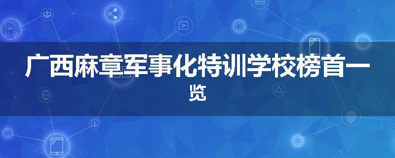 广西麻章军事化特训学校榜首一览