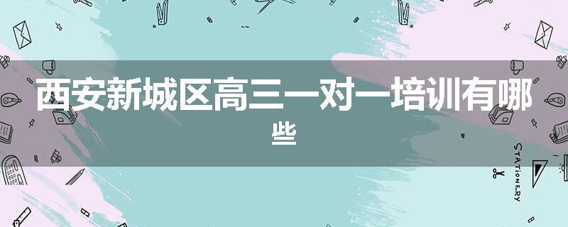 西安新城区高三一对一培训有哪些