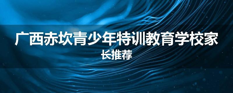广西赤坎青少年特训教育学校家长推荐