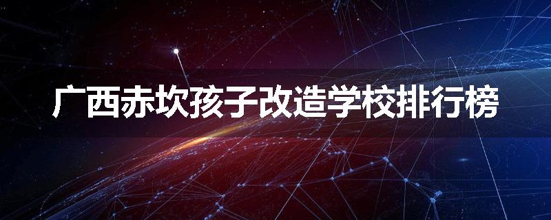 广西赤坎孩子改造学校排行榜