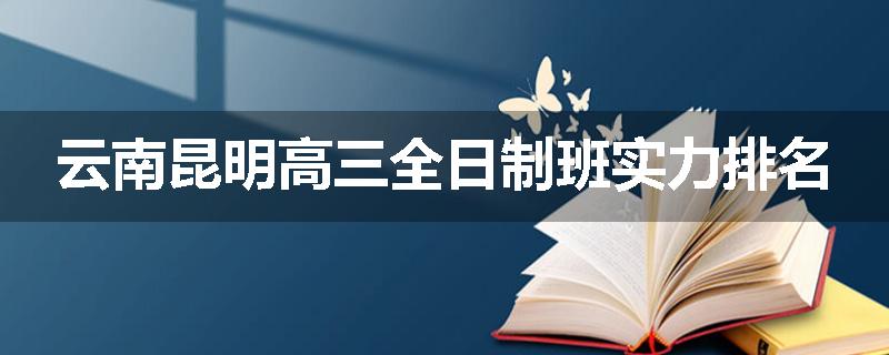 云南昆明高三全日制班实力排名