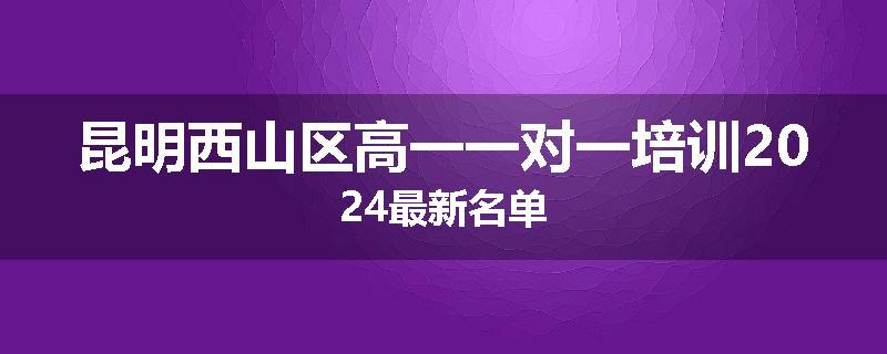 昆明西山区高一一对一培训2024最新名单