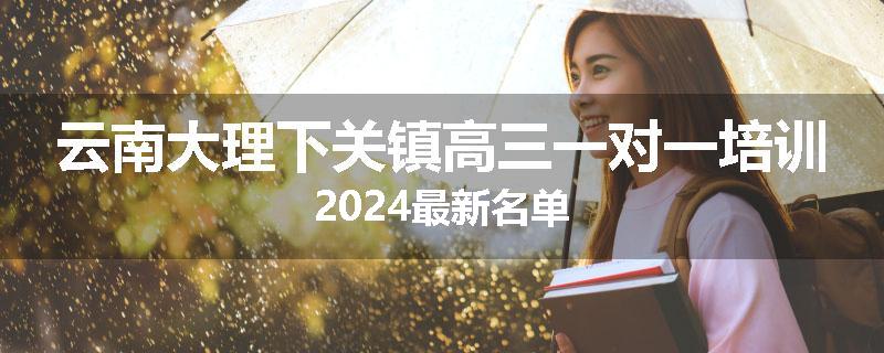 云南大理下关镇高三一对一培训2024最新名单