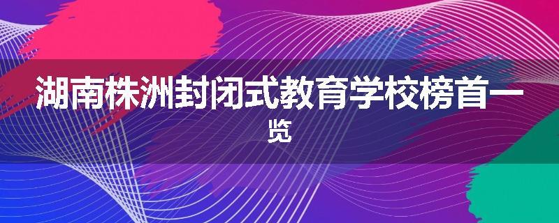 湖南株洲封闭式教育学校榜首一览