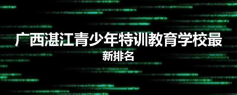 广西湛江青少年特训教育学校最新排名