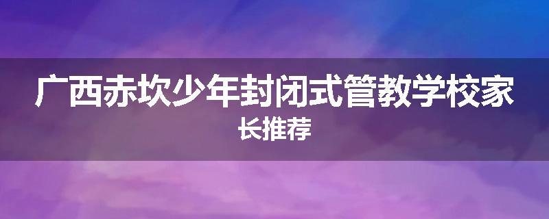 广西赤坎少年封闭式管教学校家长推荐