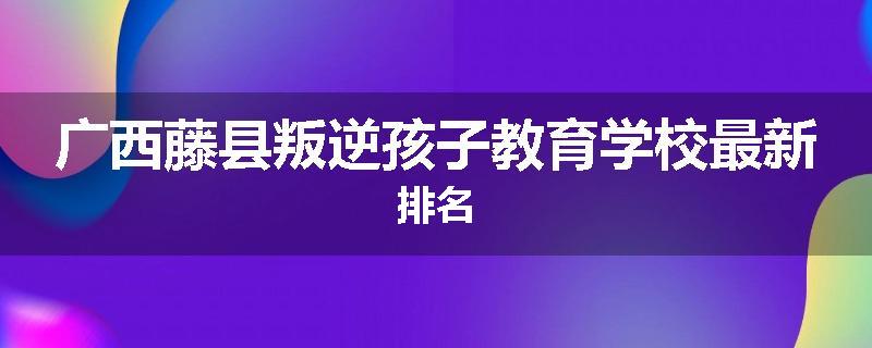 广西藤县叛逆孩子教育学校最新排名