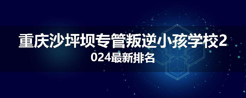 重庆沙坪坝专管叛逆小孩学校2024最新排名