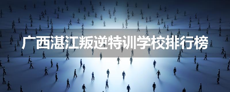 广西湛江叛逆特训学校排行榜