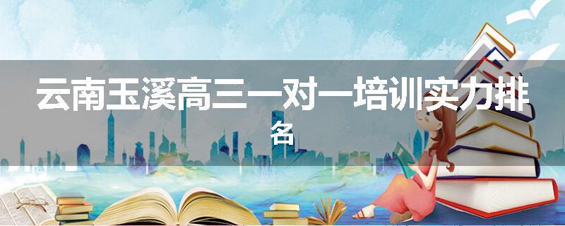 云南玉溪高三一对一培训实力排名