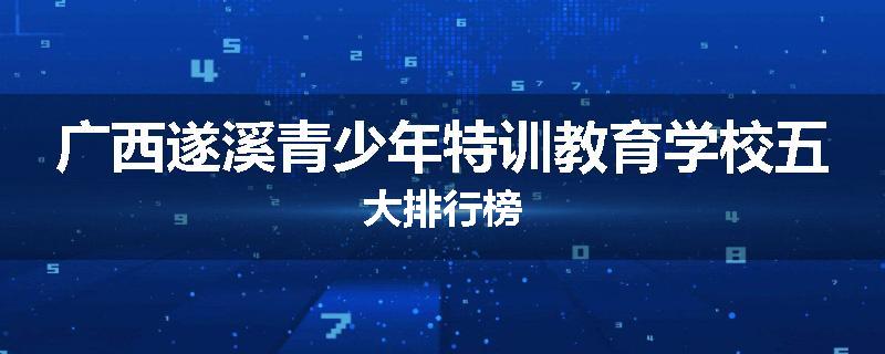 广西遂溪青少年特训教育学校五大排行榜