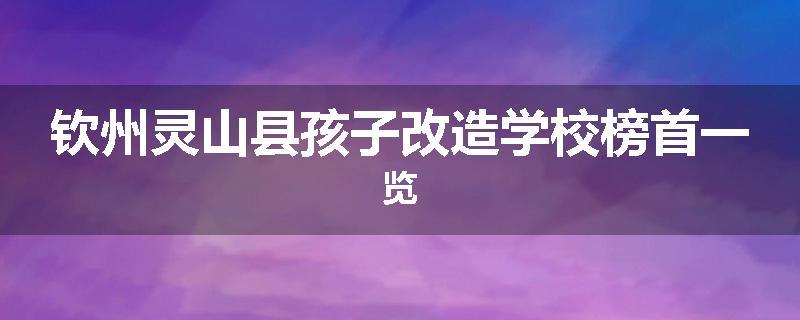 钦州灵山县孩子改造学校榜首一览