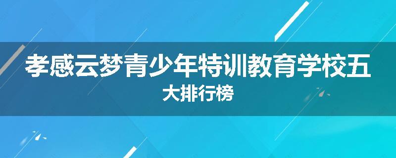 孝感云梦青少年特训教育学校五大排行榜