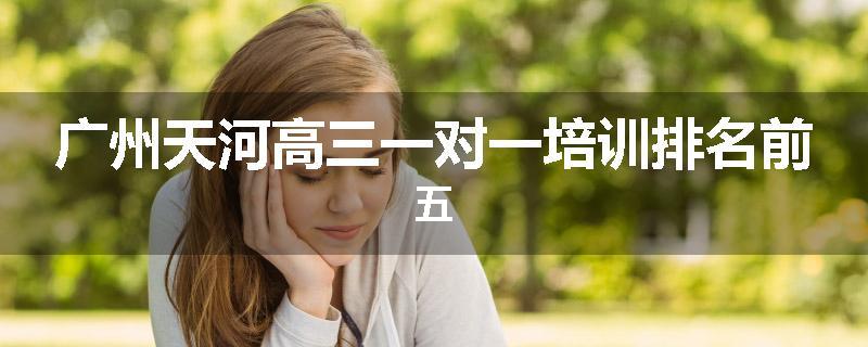 广州天河高三一对一培训排名前五