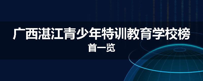 广西湛江青少年特训教育学校榜首一览