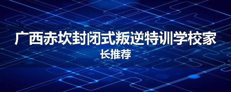 广西赤坎封闭式叛逆特训学校家长推荐