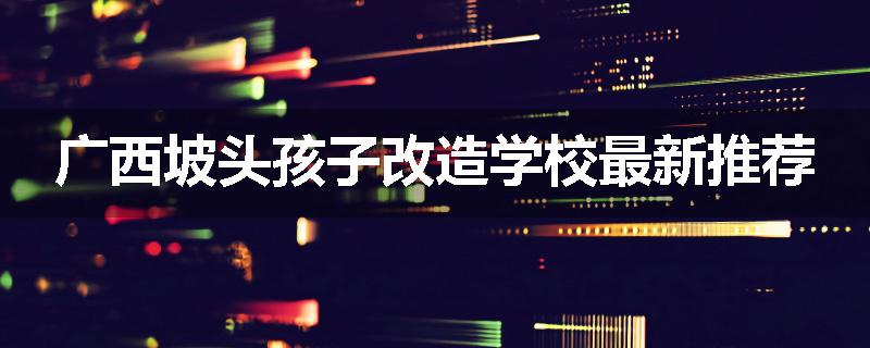 广西坡头孩子改造学校最新推荐