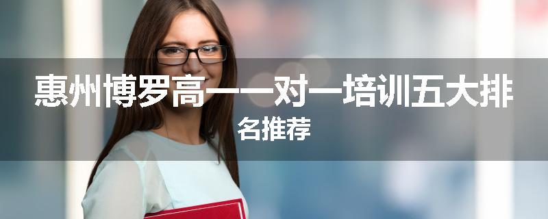 惠州博罗高一一对一培训五大排名推荐