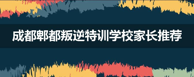 成都郫都叛逆特训学校家长推荐