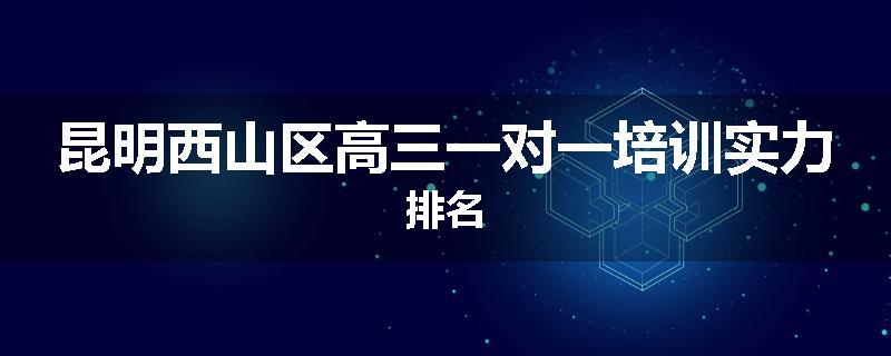 昆明西山区高三一对一培训实力排名