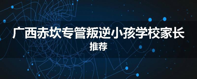广西赤坎专管叛逆小孩学校家长推荐